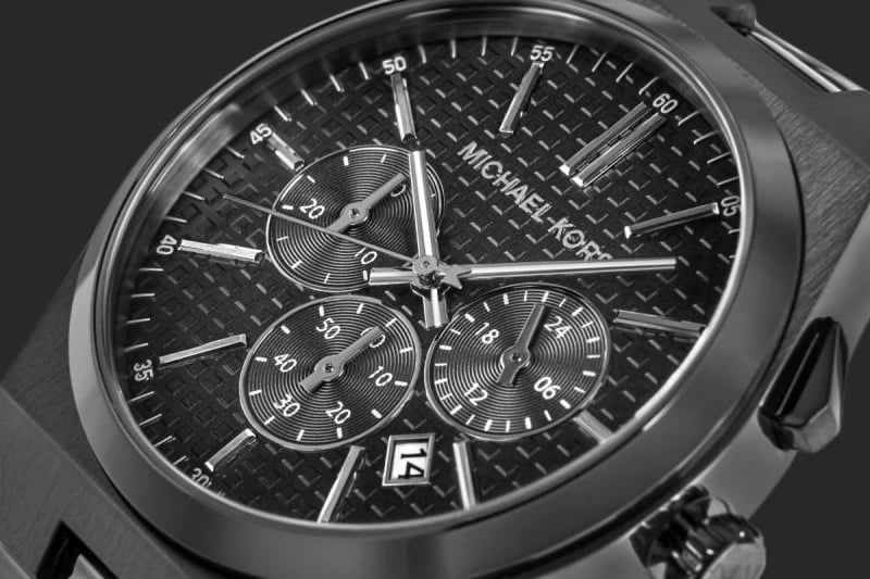 Orë dore për meshkuj Michael Kors, e zezë