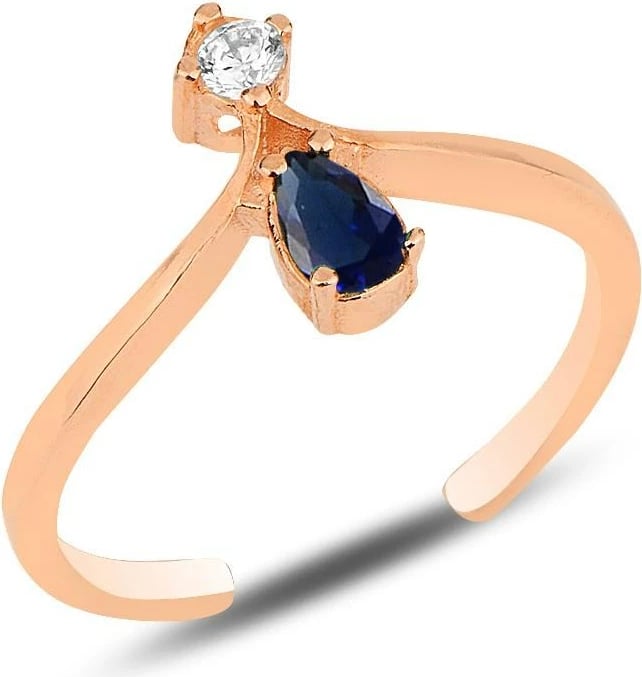 Unazë argjendi Jumeon, ngjyrë kaltër e errët, SGTL12181