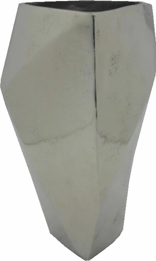 Vazo Douma, alumin, ngjyrë argjendi-nikel, 21x17x36cm