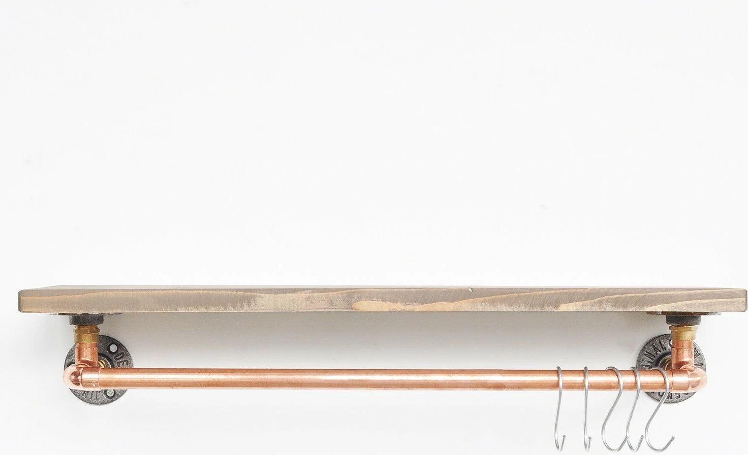 Raft muri prej druri dhe bakri, ngjyrë arre dhe rozë e artë, Hanah Home, Cop001