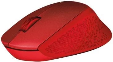 Maus Logitech M330 Silent Plus pa kabëll USB, me butona anësorë, i kuq