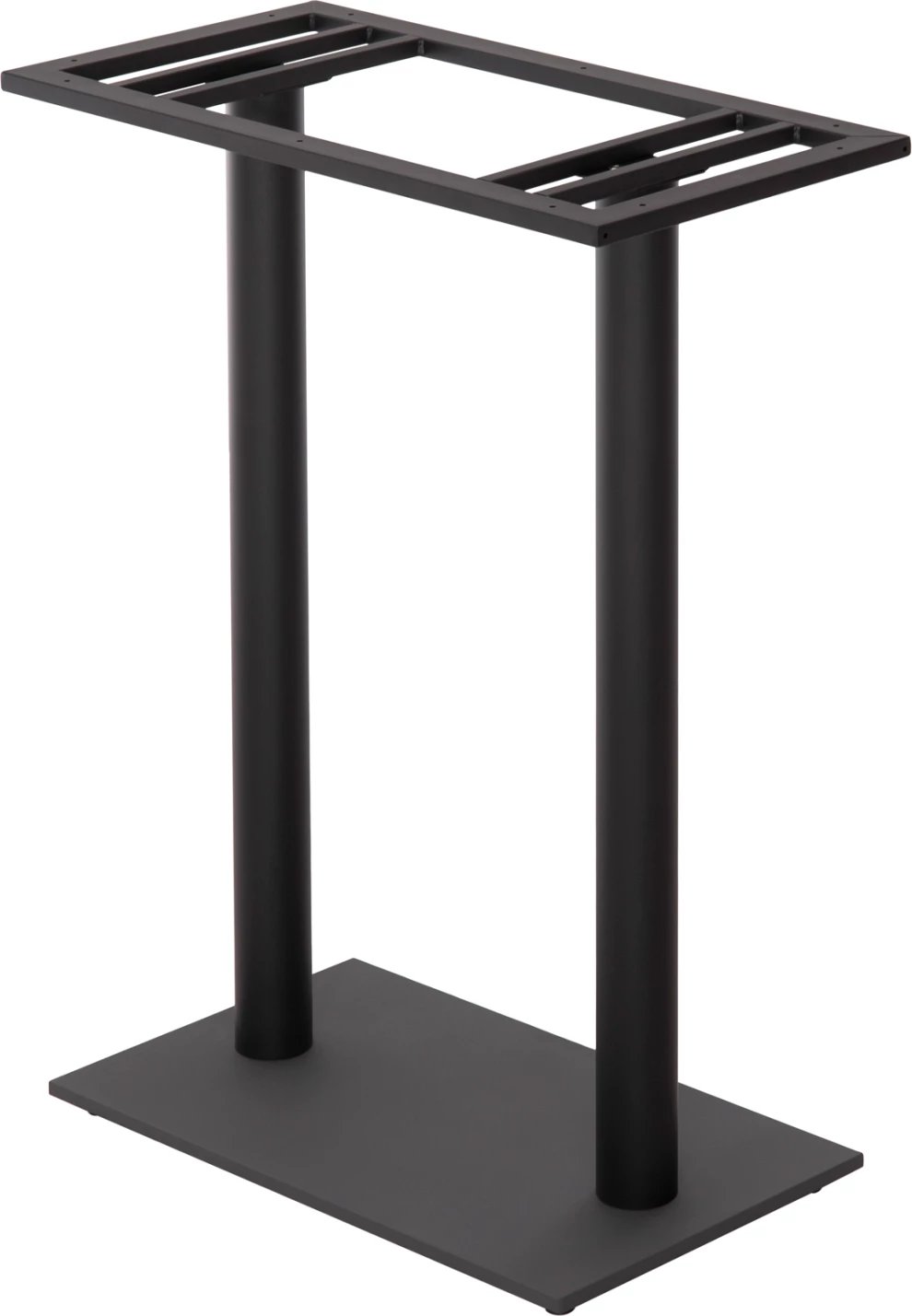 Bazë për tavolinë bar, dy këmbë, metal, ngjyrë e zezë, 80x40x108H cm