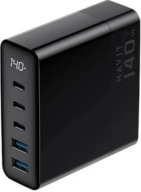 Karikues udhëtimi Havit 140W, UCLE004, i zi