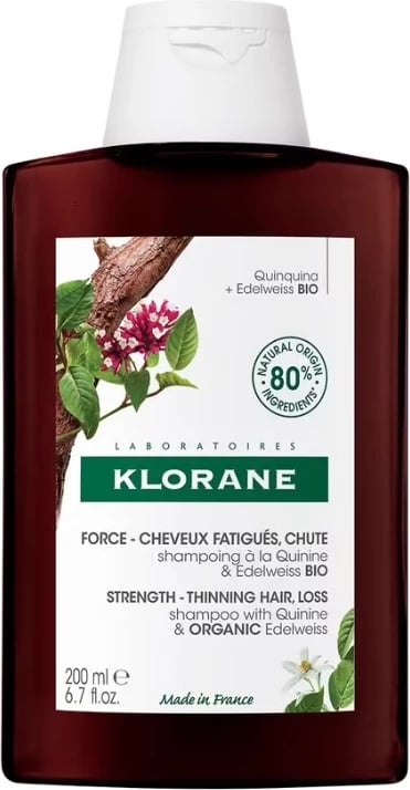 Shampon për femra Klorane me Kinine dhe Edelweiss, 200ml