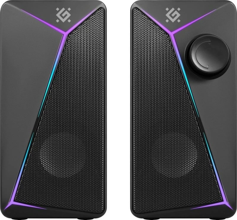 Altoparlantë kompjuteri Defender J5 2.0 6W USB/AUX me LED, të zinj