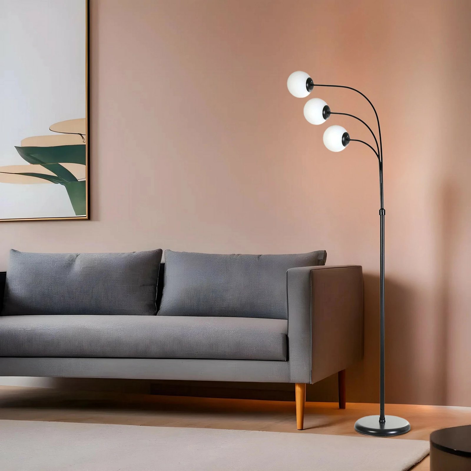 Llambë dyshemeje Opviq, 8820-1, e zezë dhe e bardhë