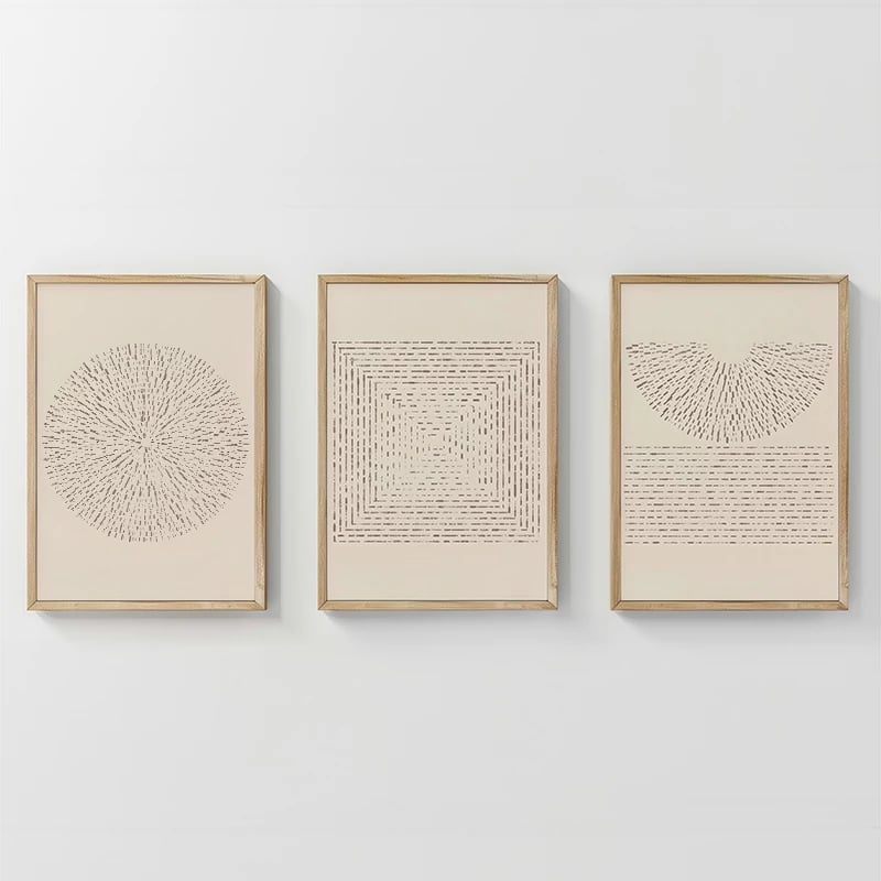 Dekor muri në kornizë Fouldy, triptik, print digjital, shumëngjyrësh, 33x1.5x48cm