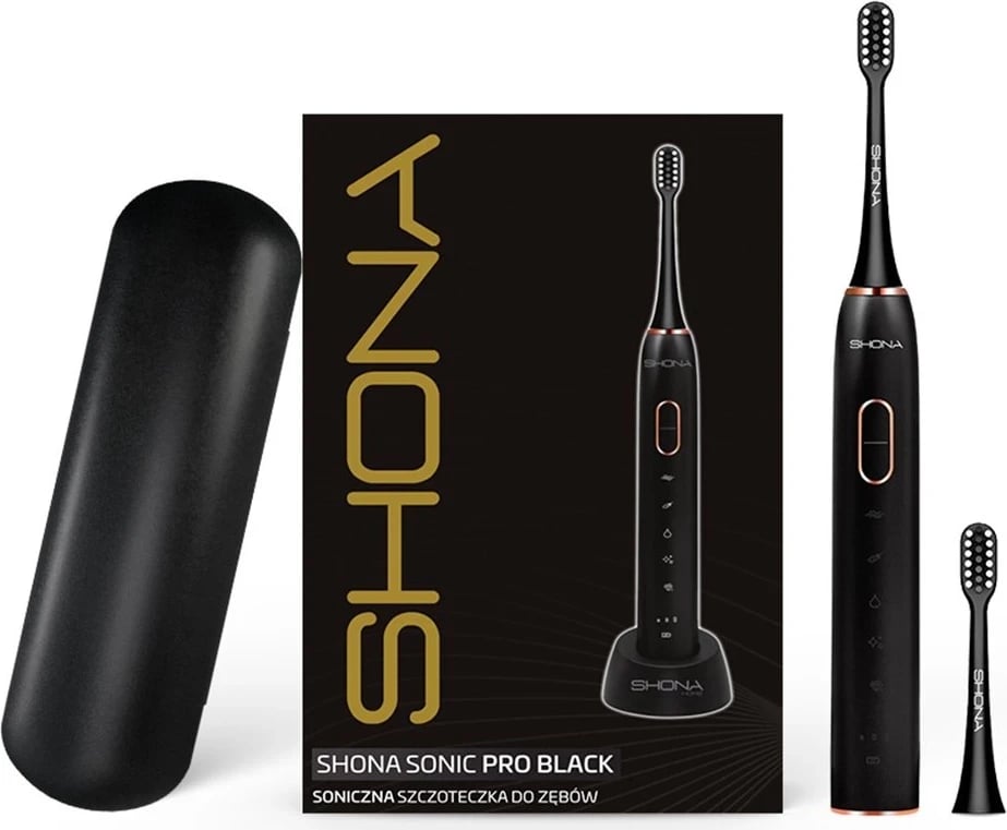 Furçë dhëmbësh sonike Shona Sonic PRO, e zezë