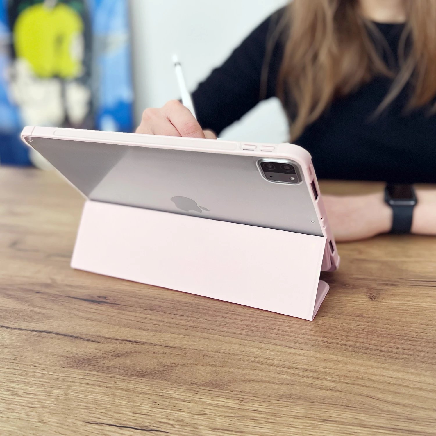 Mbështjellës tablet Hurtel për iPad Air 10.9" 2020/2022, me qëndrim, i gjelbër