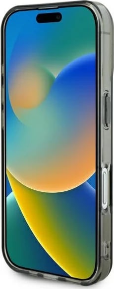 Mbështjellës Guess IML Heart për iPhone 16, Zi