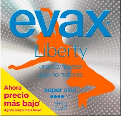 Peceta higjienike për femra Evax Liberty Super me krahë, 10 copë