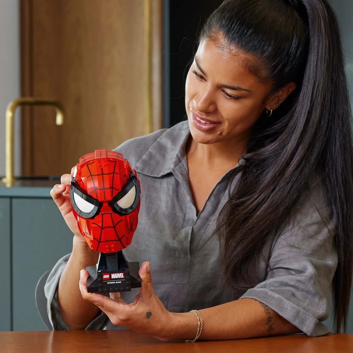 Set ndërtimi LEGO Marvel Spider-Man Mask 76285, 487 pjesë, për të rritur