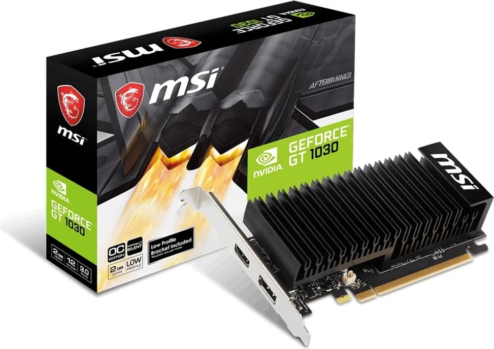 Kartë Grafike MSI GeForce GT 1030 2GHD4 LP OC, e Zezë