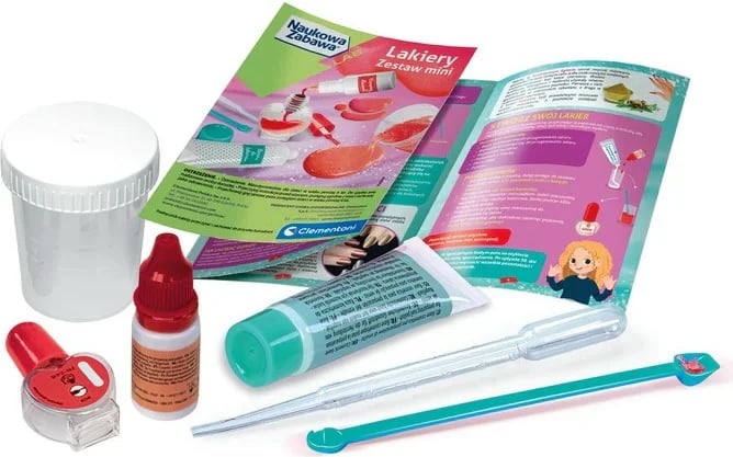 Set edukativ Clementoni Science Fun Nail Polishes, për krijimin e llakëve për thonj, për vajza, 8+
