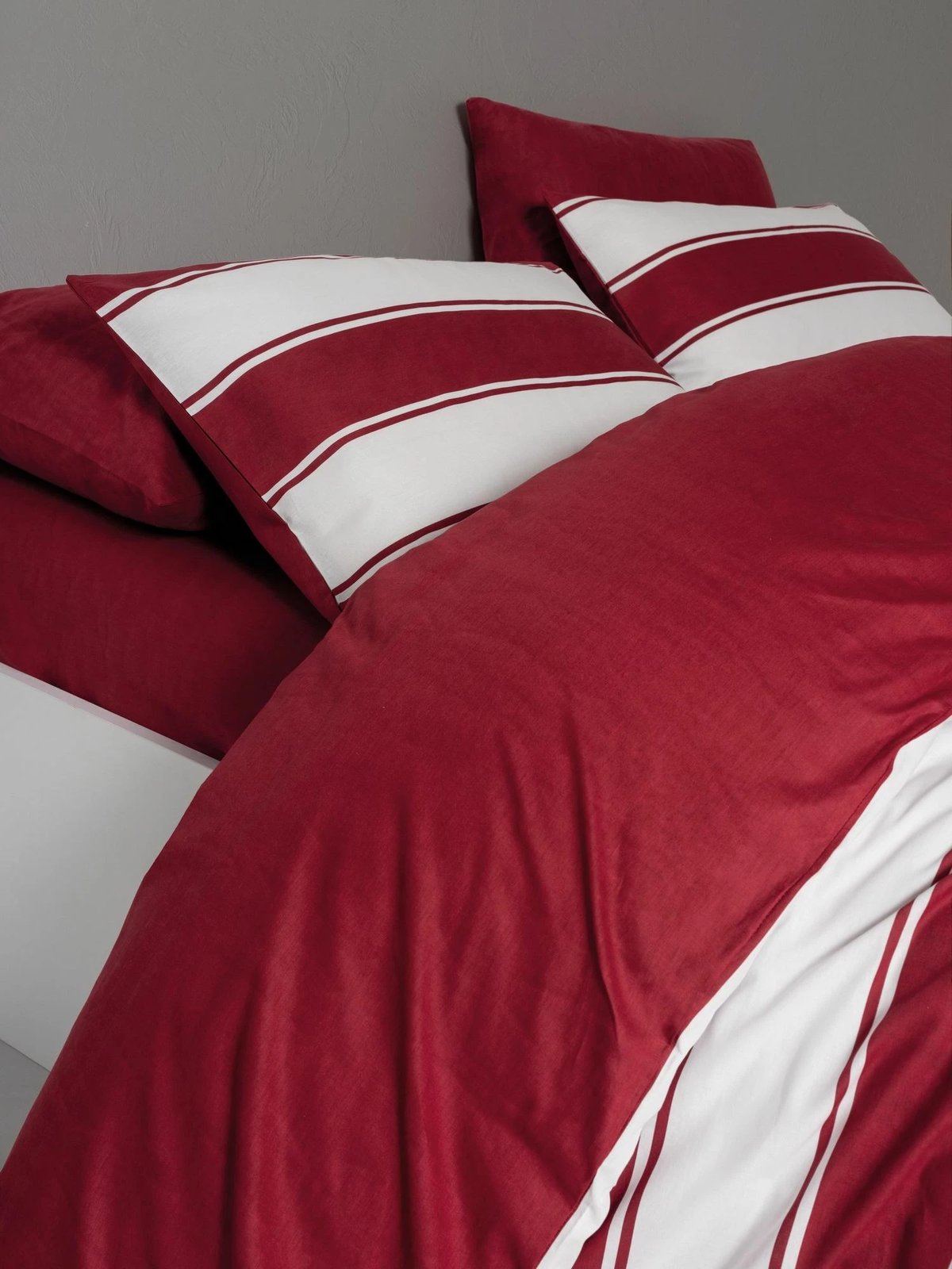 Set mbulesë jorgan XXL njësh, ngjyrë e kuqe dhe e bardhë, L'essentiel, Jolly