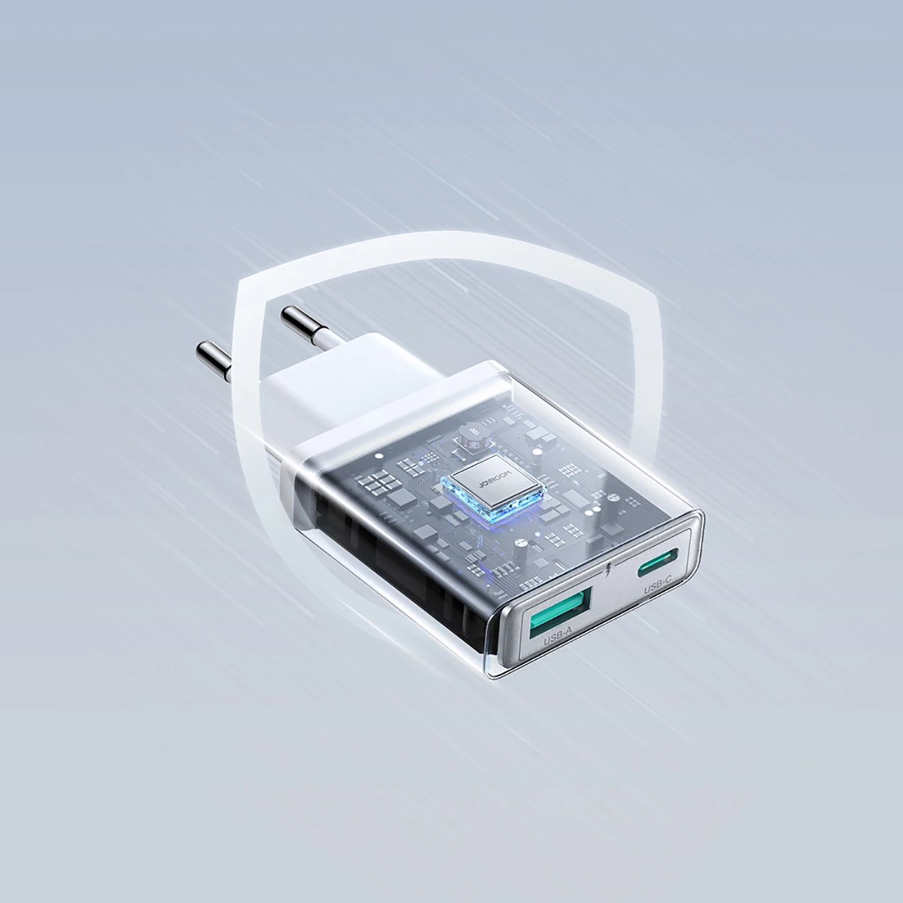 Karikues muri Joyroom JR-TCF14, 20W, 2 porta USB-A/USB-C, i bardhë