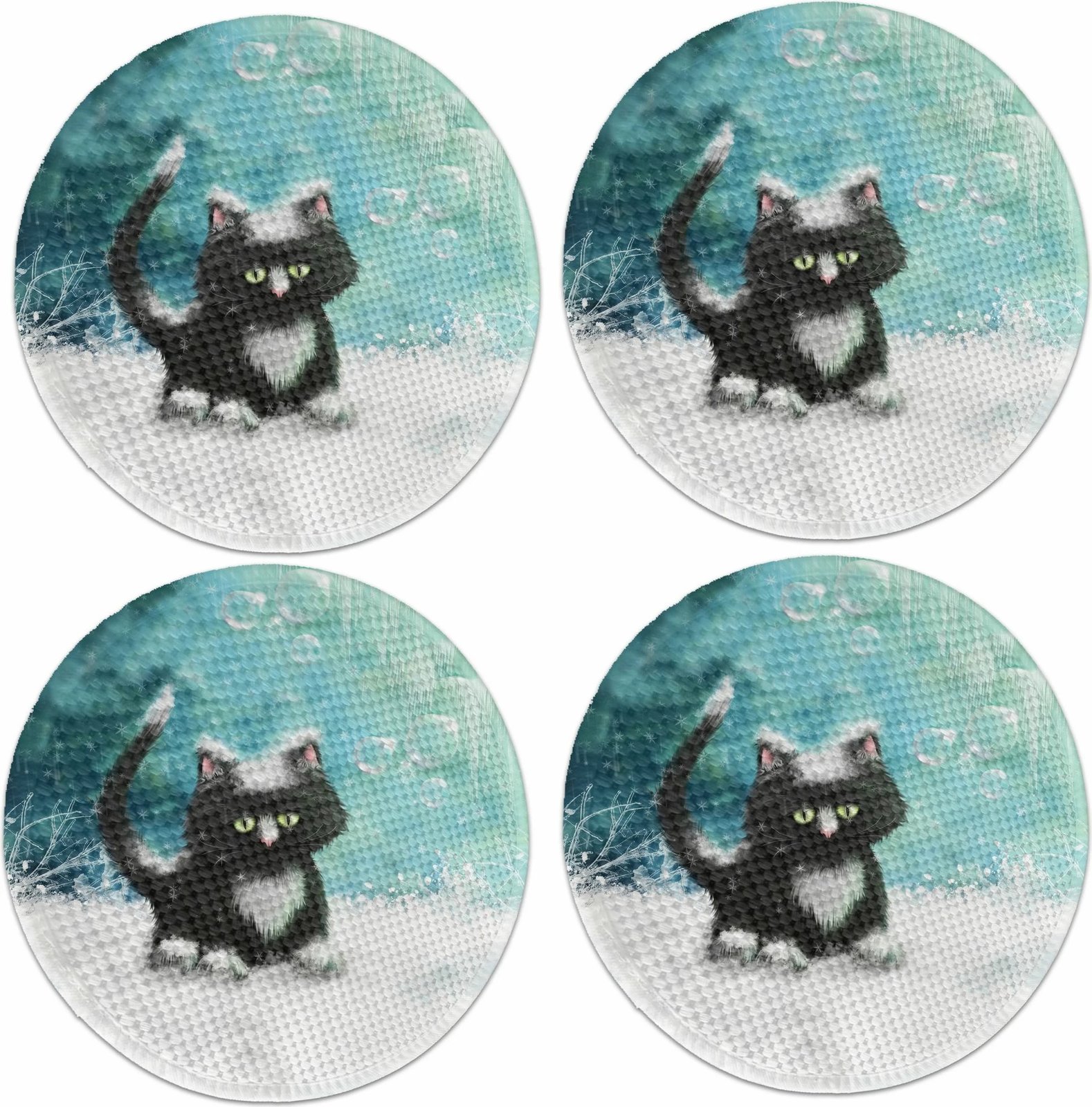 Ndamëse tavoline Hermia Concept, 3518Supla, shumëngjyrëshe, set prej 4 copash, 37cm