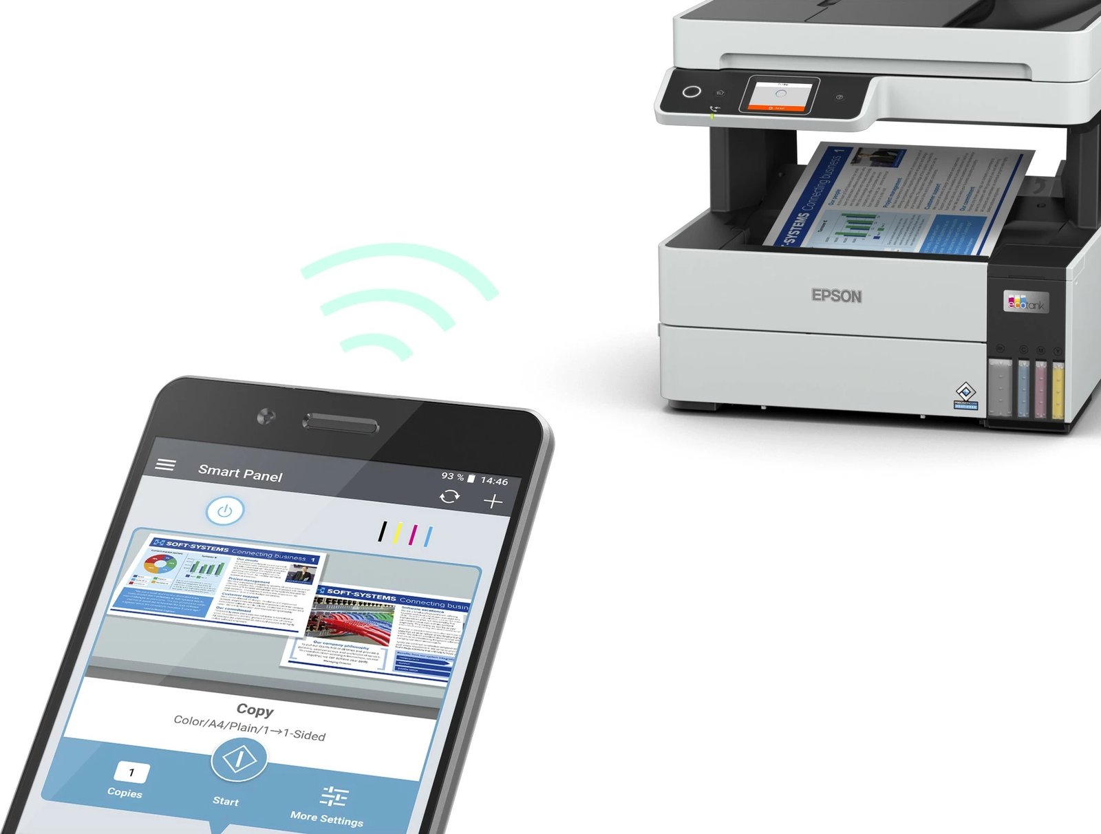 Printer multifunksional Epson EcoTank ET-5170, ngjyra, A4, Wi-Fi, ekran LCD, zi/bardhë Printer multifunksional Epson EcoTank ET-5170, ngjyra, A4, Wi-Fi, ekran LCD, zi/bardhë