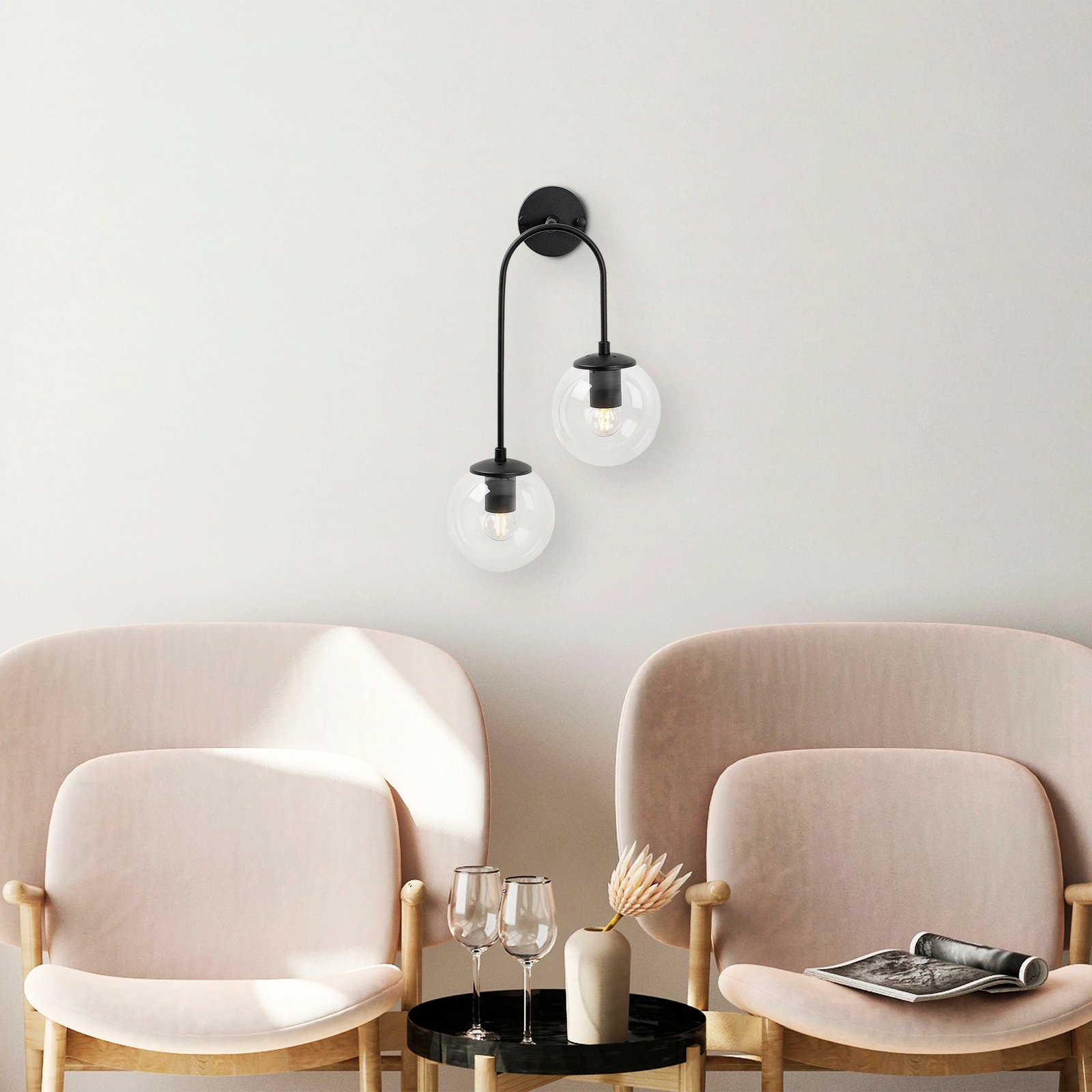 Llambë muri Opviq, Jewel - 10570, ngjyrë e zezë