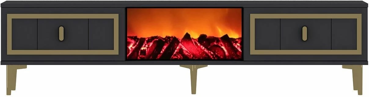 Komodë TV Skye Decor, me oxhak Orion, anthracite, ar