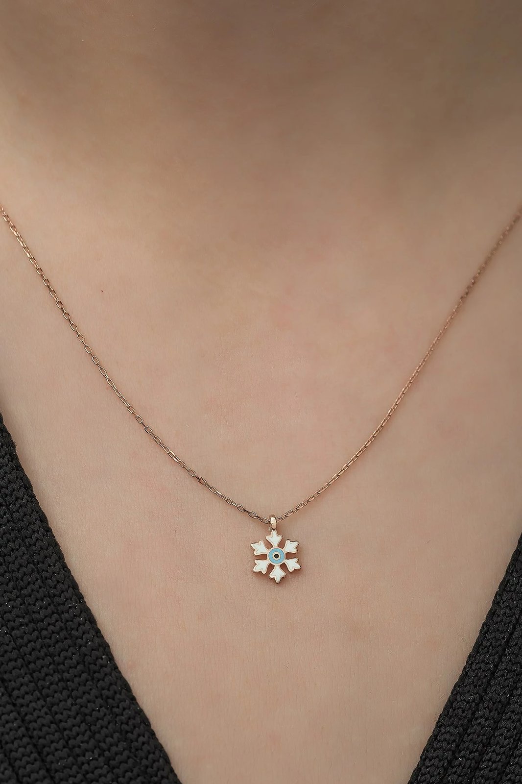 Qafore argjendi Jumeon, TRDYL979, ngjyrë rozë e artë dhe kaltër