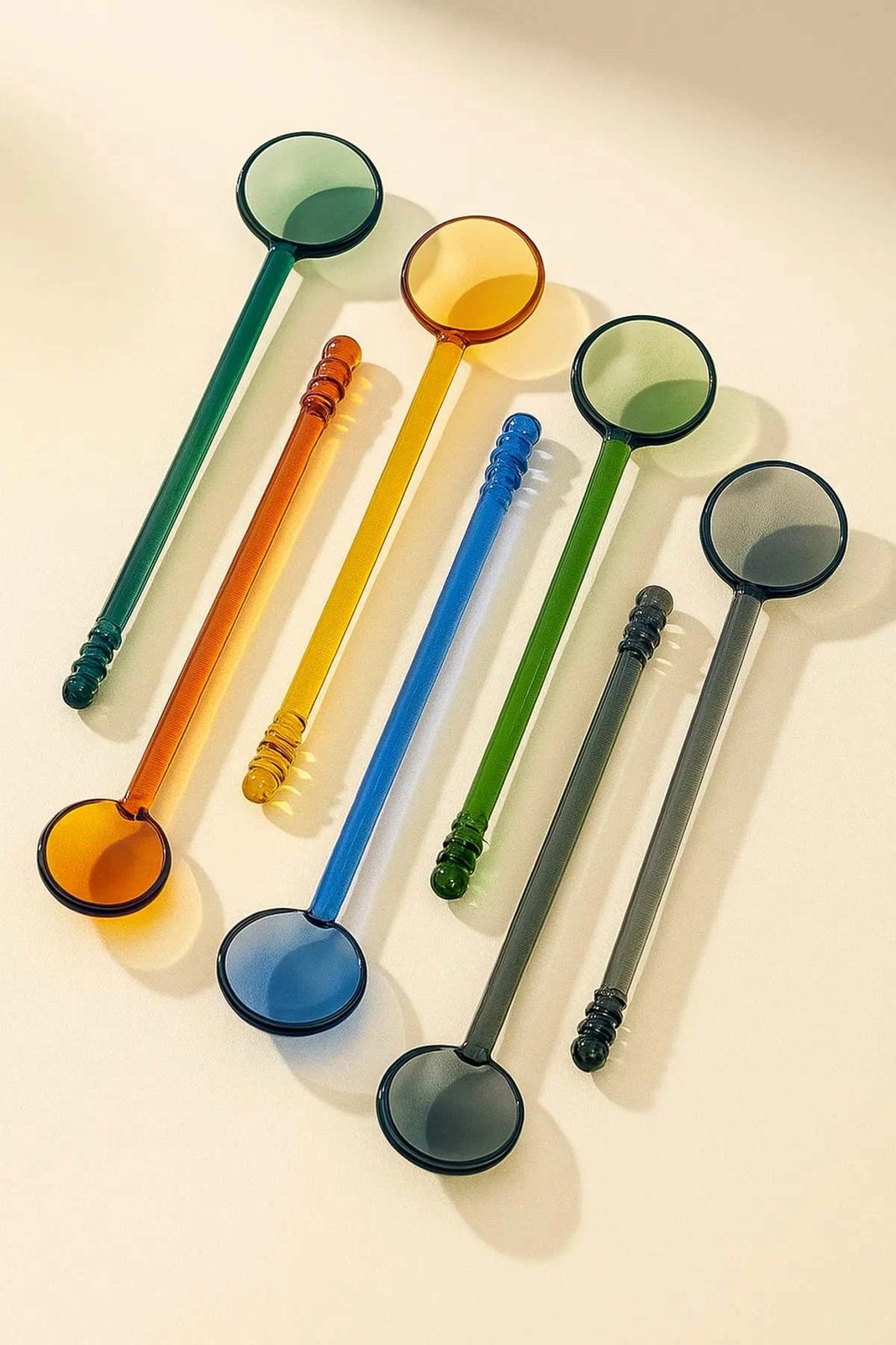 Set lugësh prej qelqi, shumëngjyrëshe, 7 copë, Hermia Concept, MCH11179