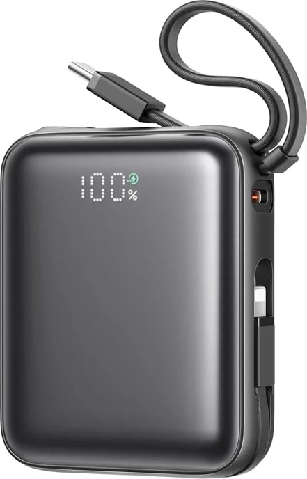 Powerbank Joyroom JR-PBF27, 10000mAh, 22.5W, me dy kabllo, e zezë