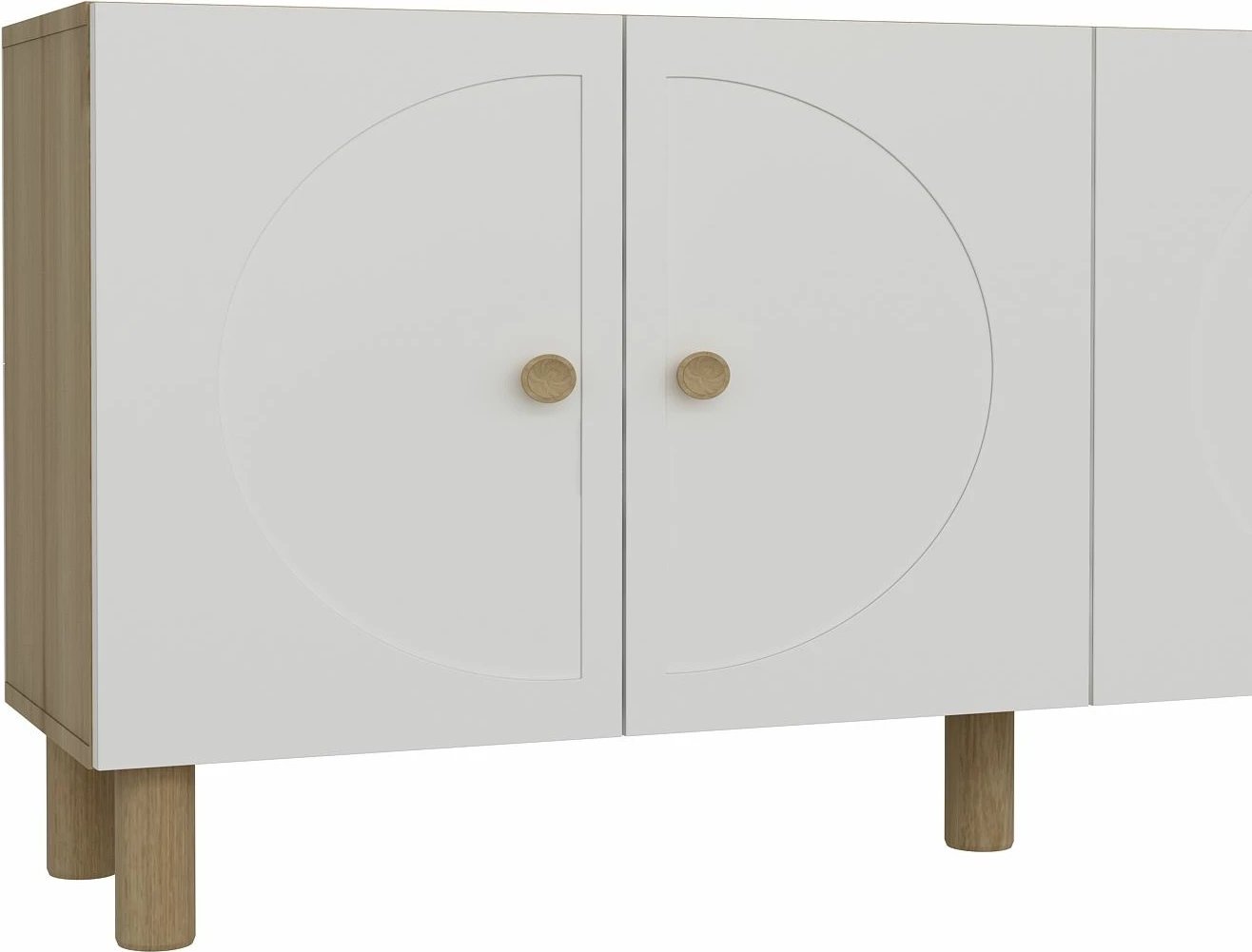 Konsol Skye Decor, lisi Sapphire, e bardhë