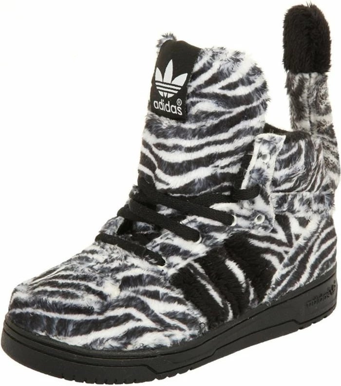 Atlete për fëmijë adidas Originals Jeremy Scott Zebra, të bardha e të zeza
