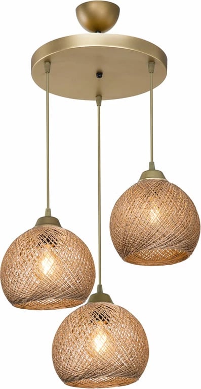 Dritë tavani PWL-1121 Ε27 bezhë-ari D40x80cm Dritë tavani PWL-1121 Ε27 bezhë-ari D40x80cm