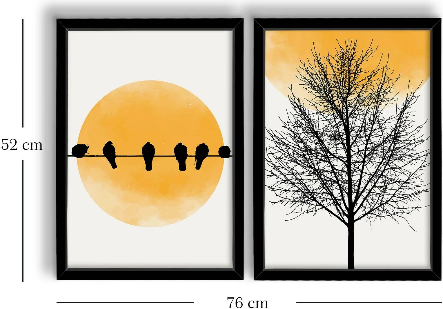 Pikturë dekorative me kornizë MDF (2 copë), Wallity, 2p3752softct-008