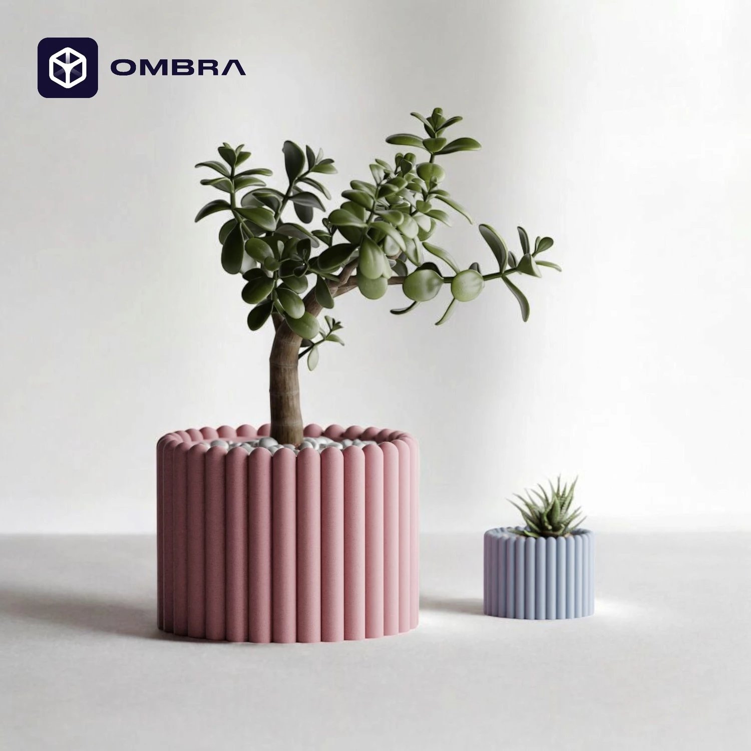 Vazo dekorative për bimë, madhësia M, rozë