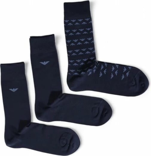 Çorape për meshkuj Emporio Armani, blu, 3 pale
