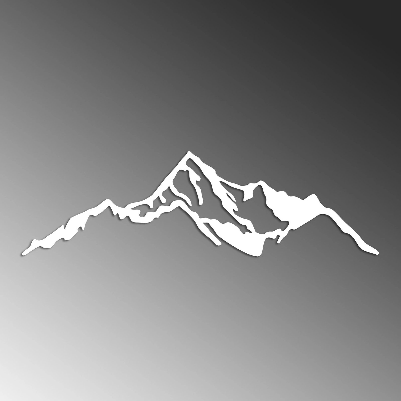 Aksesor dekorativ metalik për mur, mal, Wallity, i bardhë, 67x20cm