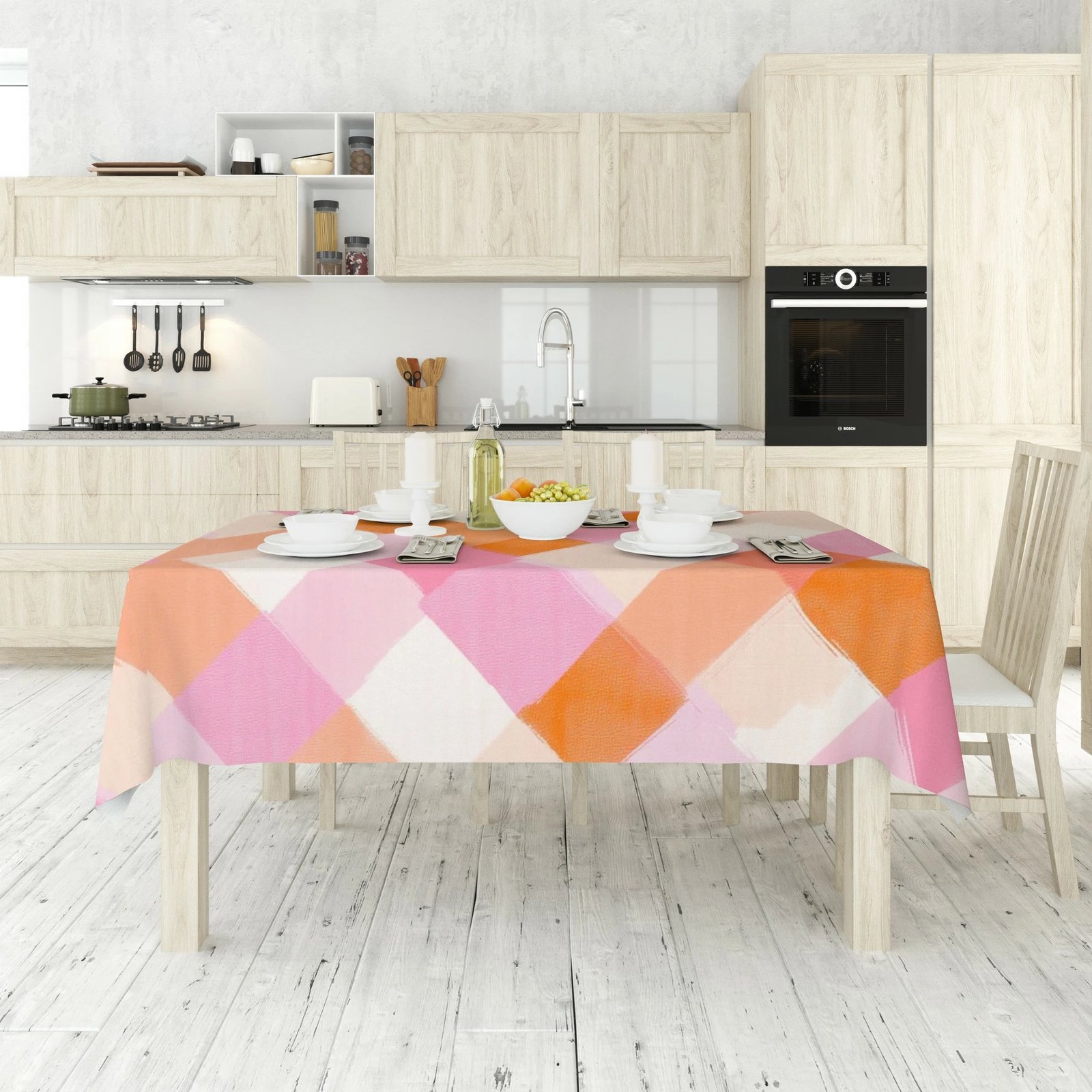 Mbulesë tavoline Hermia, shumëngjyrëshe, Asr-tblclt25-11, 140x300cm