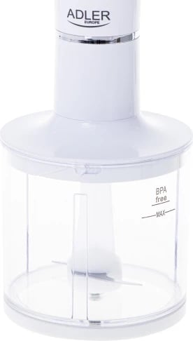 Blender dore, Adler AD 4620, 800W, 2 shpejtësi, teh/këmbë çelik inox, bardhë, set Blender dore, Adler AD 4620, 800W, 2 shpejtësi, teh/këmbë çelik inox, bardhë, set