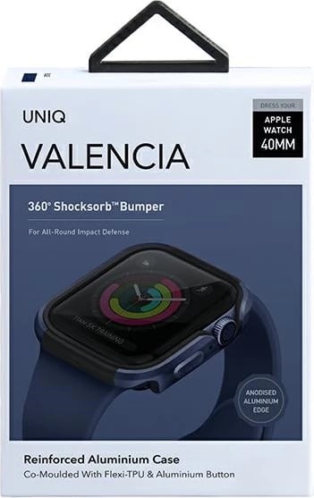 Mbështjellës UNIQ Valencia për Apple Watch 4/5/6/SE 40mm, kaltër