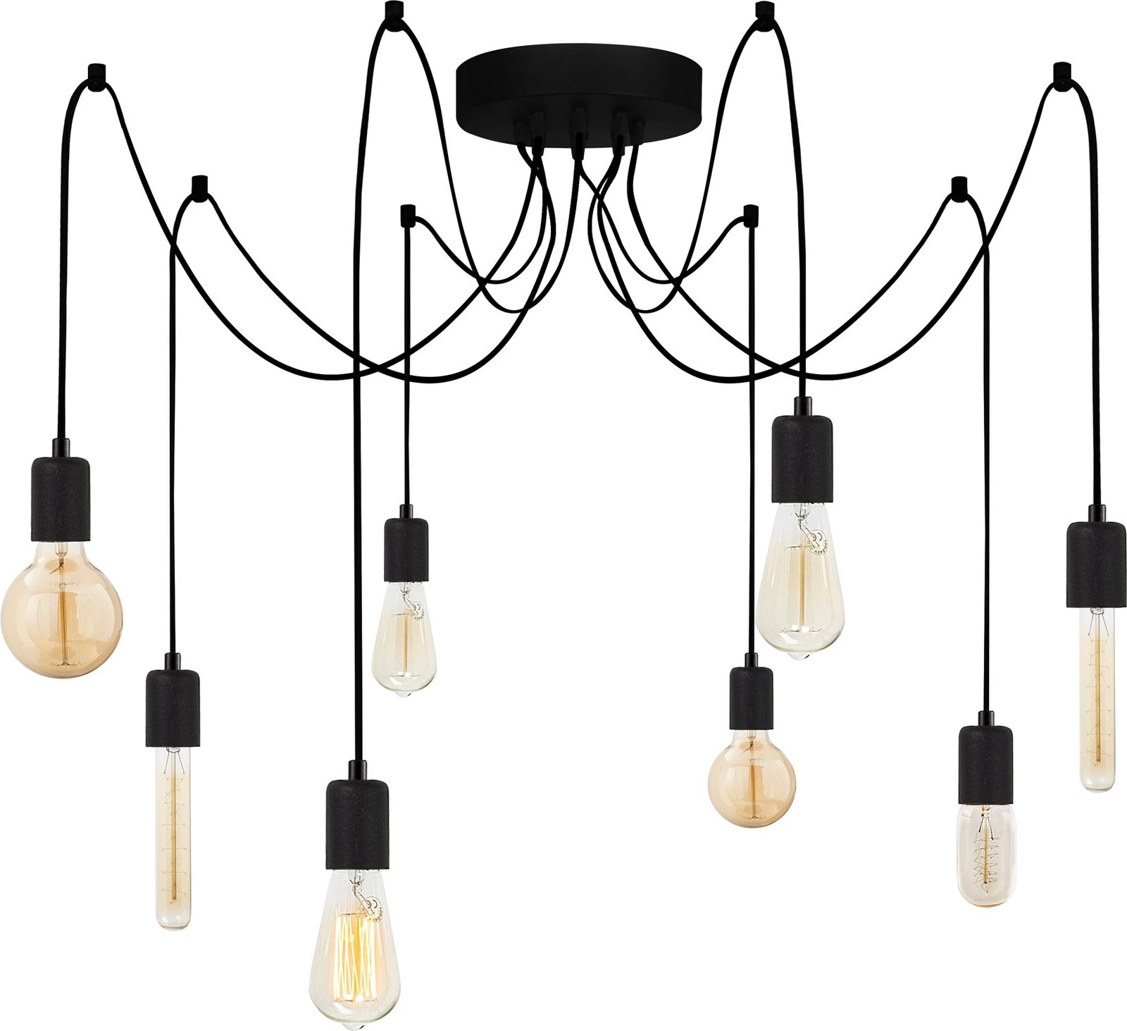 Llambë tavani Opviq, Kabluni - MR - 929, e zezë, lartësi e rregullueshme