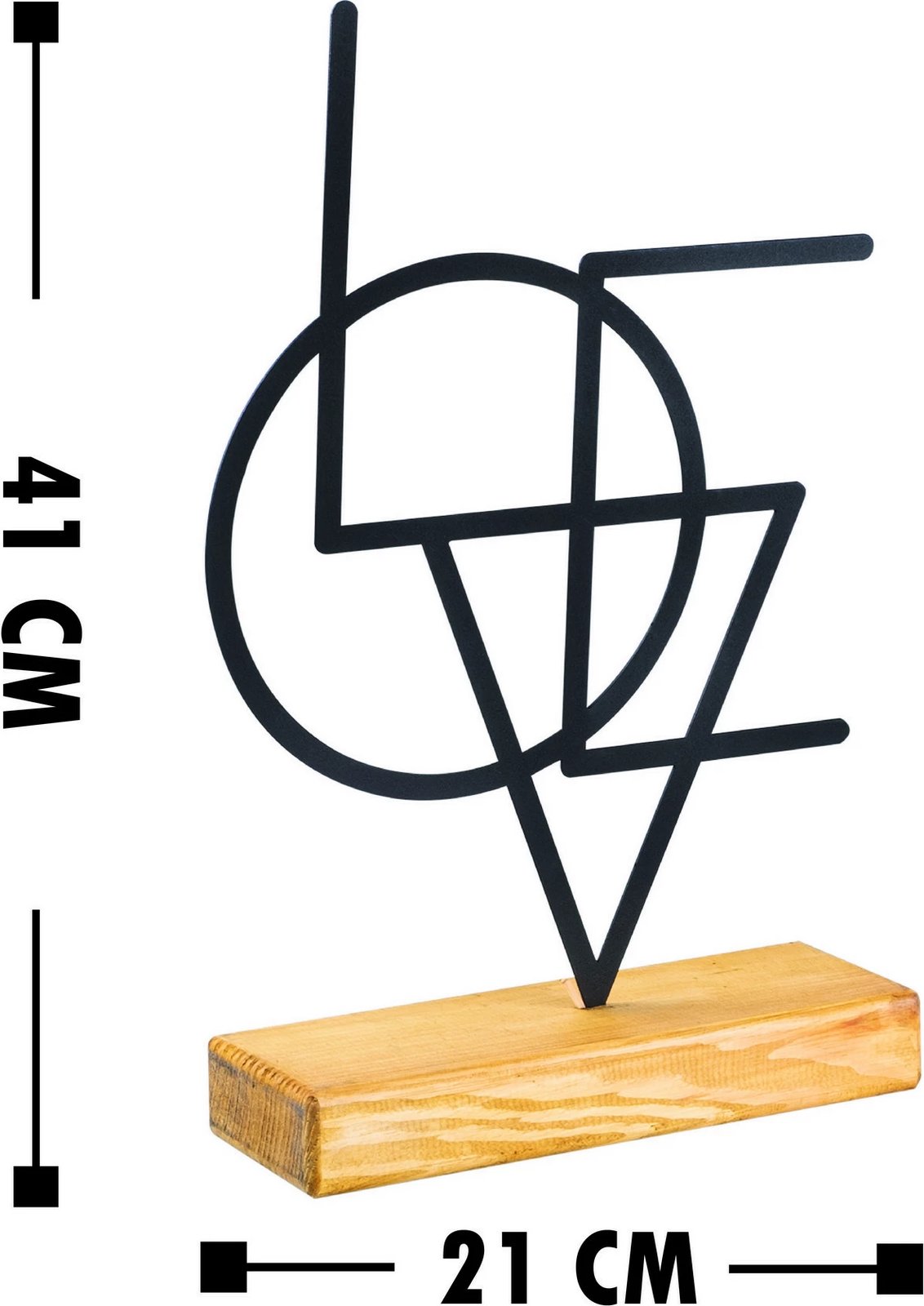 Objekt dekorativ Aberto Design, gjeometrik, i zi