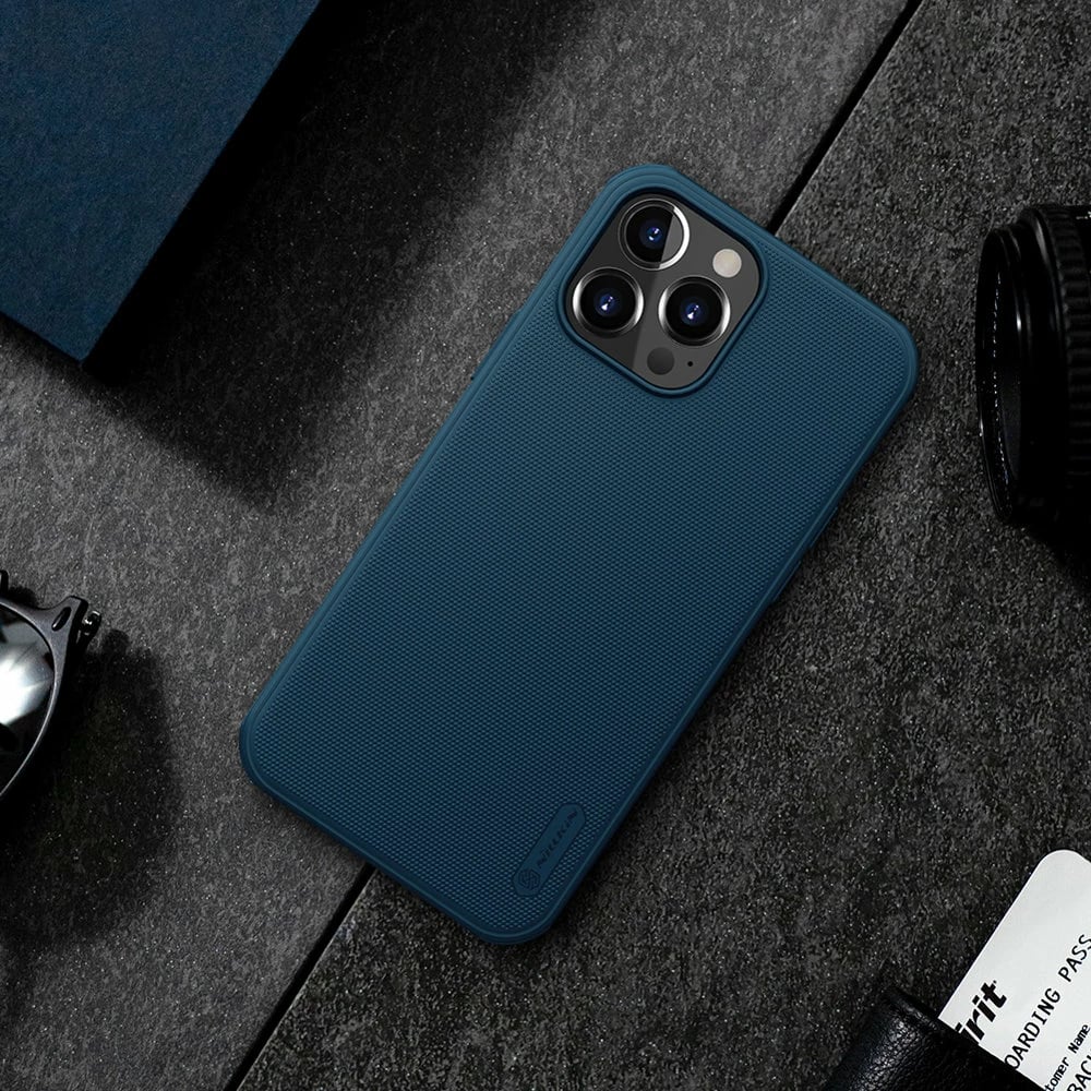 Mbështjellës Nillkin Super Frosted Shield për iPhone 13 Pro Max, kaltër