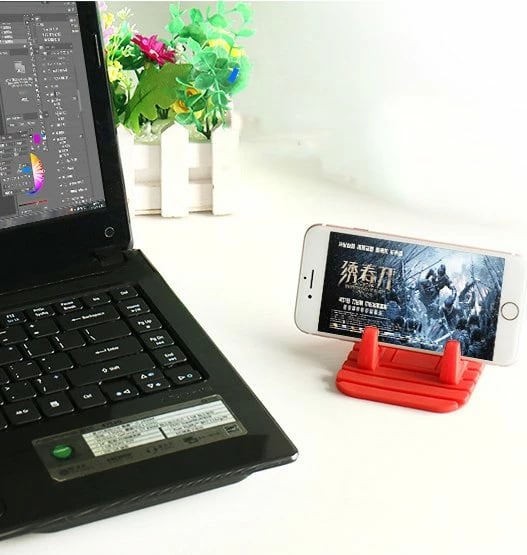 Mbajtëse universale për celular Hurtel, silikon, e zezë