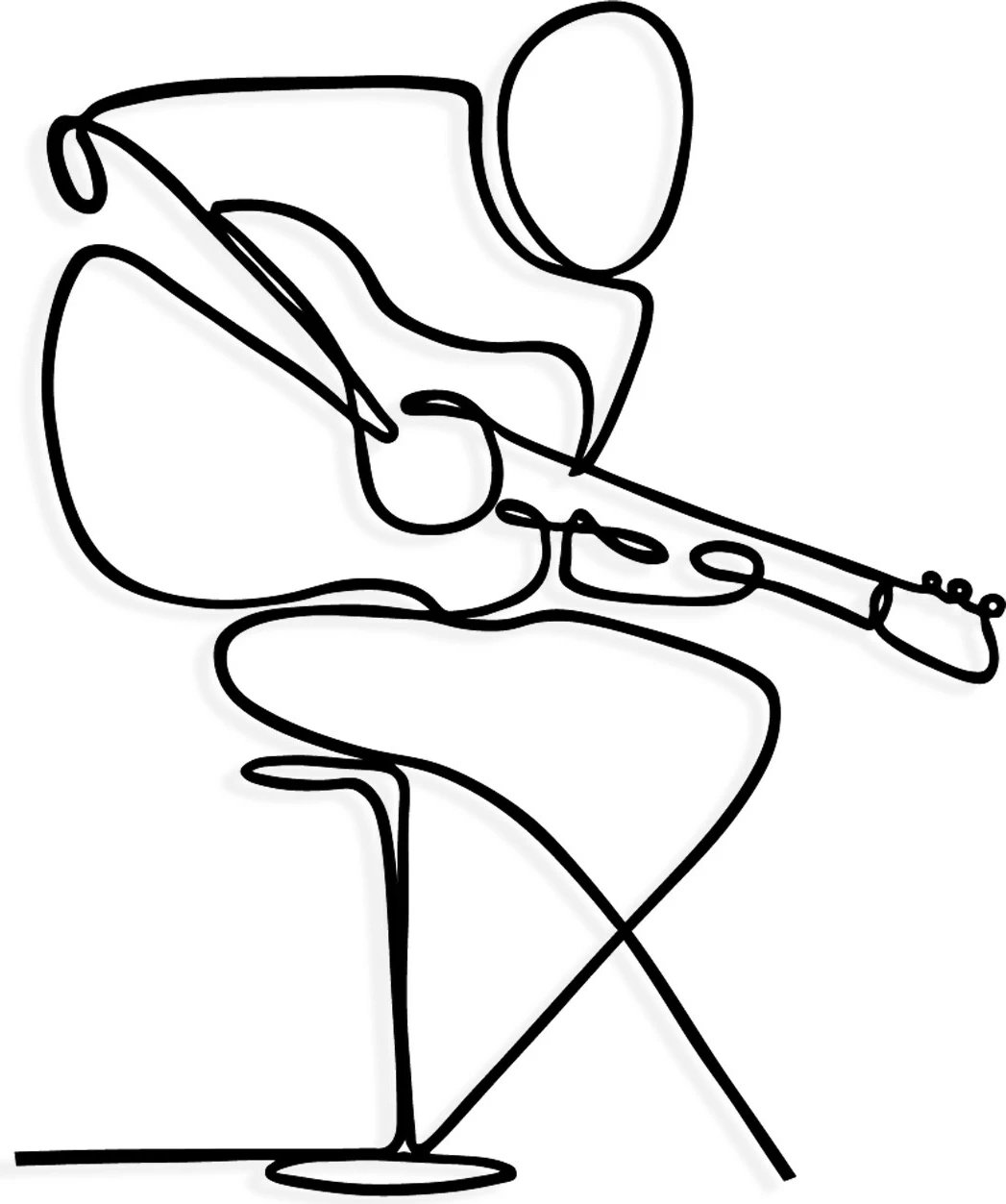 Aksesor dekorativ metalik për mur, Wallity Sentimiento 332, ngjyrë e zezë, 46x56cm