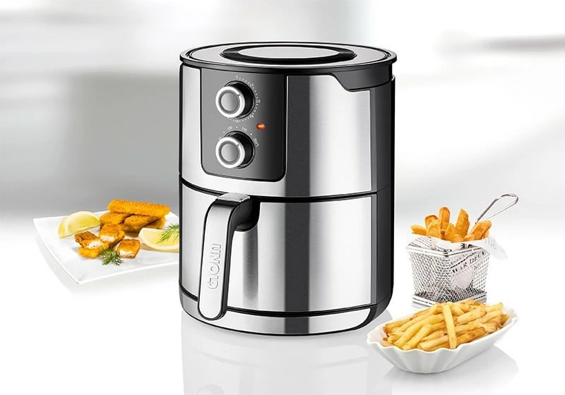 Fritezë me ajër të nxehtë UNOLD 58655, 5L, 1kg, 80-200°C, e zezë