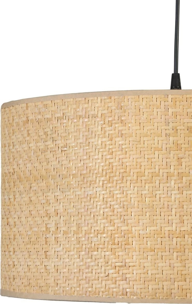 Llambë tavani Opviq, trup metalik, kapak bambuje, ngjyrë ari, e zezë, bezhë, 45x70cm