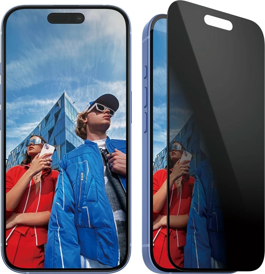 Mbështjellës ekran PanzerGlass për iPhone 16/15, Privacy, transparent