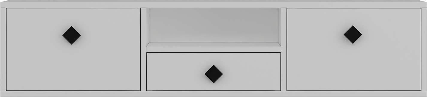 Komodë TV Skye Decor, 1305-DROP-1, e bardhë, e zezë