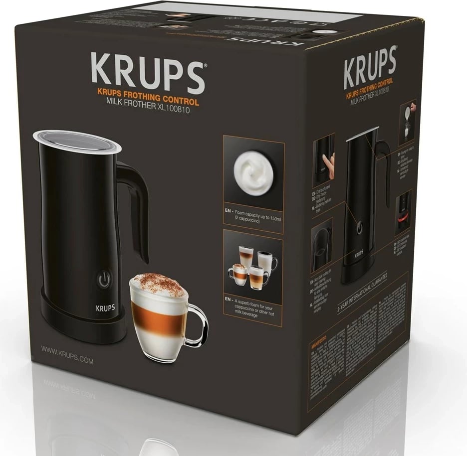 Frother qumështi Krups XL1008 automatik, i zi