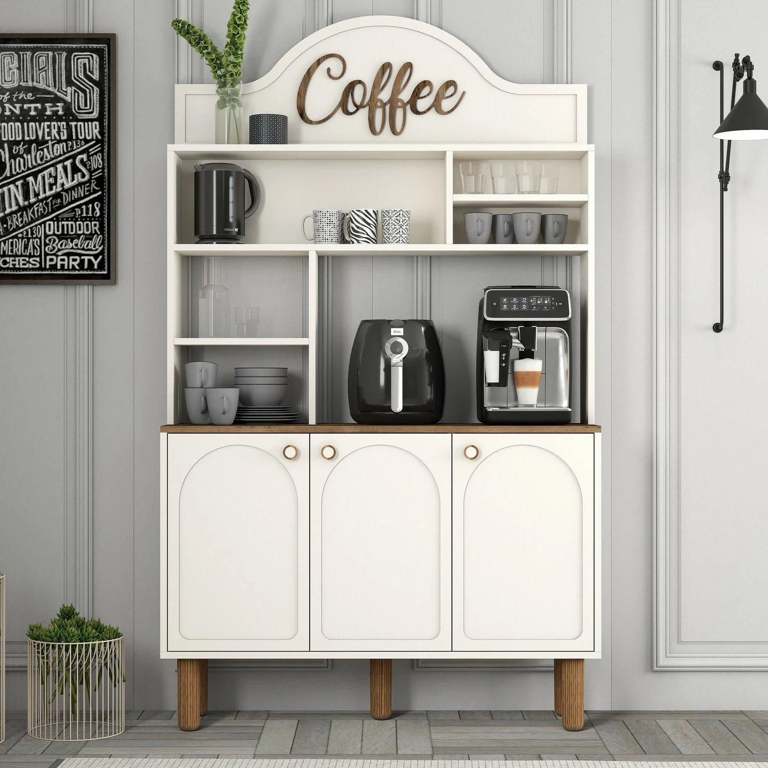 Dollap për kafe, krem, Skye Decor, Bohem 861
