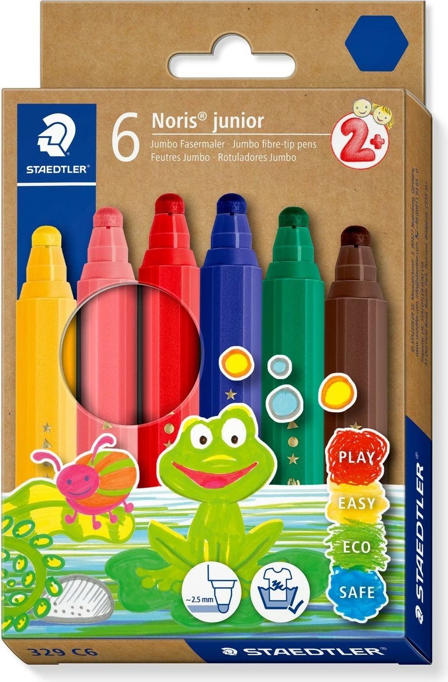 Set stilolapsa STAEDTLER Noris junior Jumbo 6 copë, shumëngjyrëshe