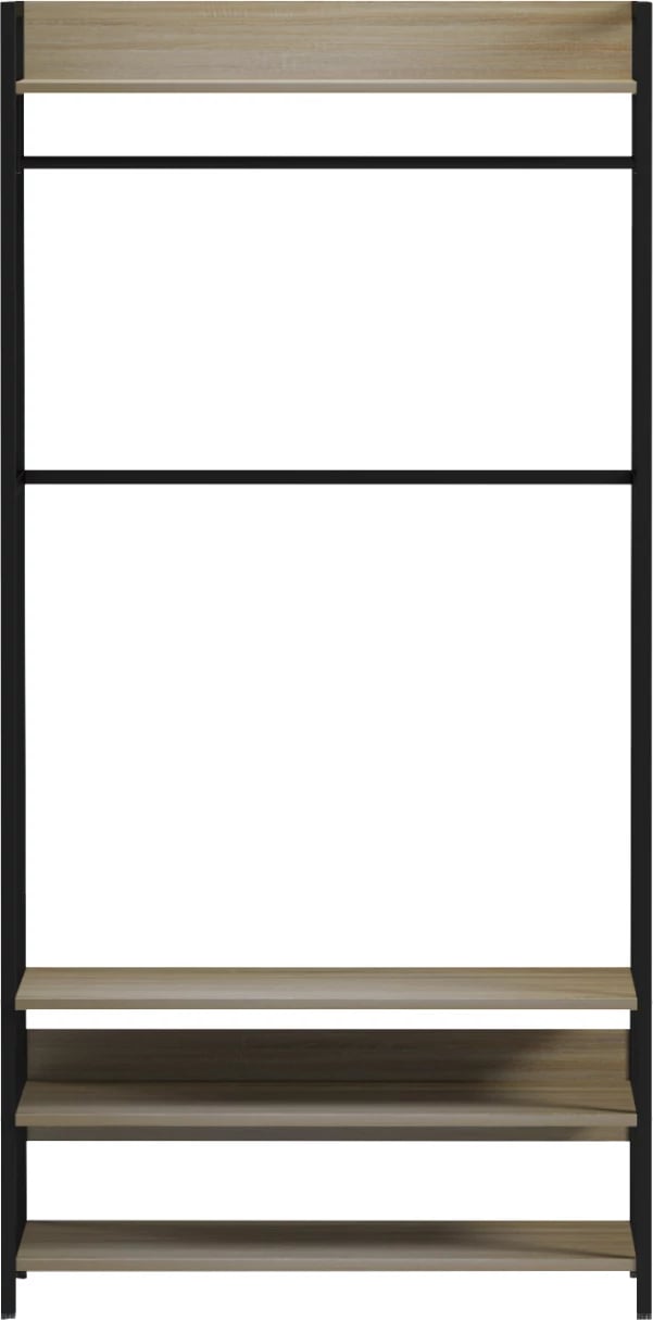 Mobilje për hyrje, gardërobë e hapur, ARANJA FH18084, metal-melaminë, 84x40x169H cm